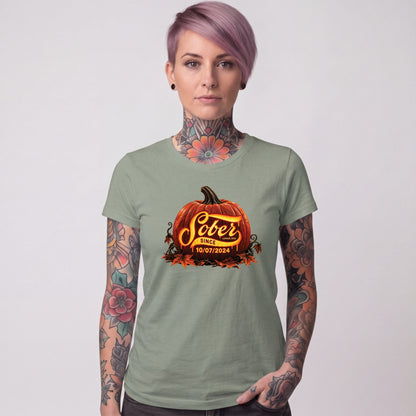 Sober T Shirt | Women's Sober Since Pumpkin