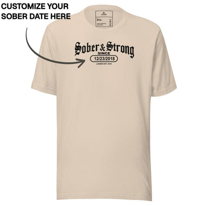 Sober T Shirt | Men's Old School Sober & Strong