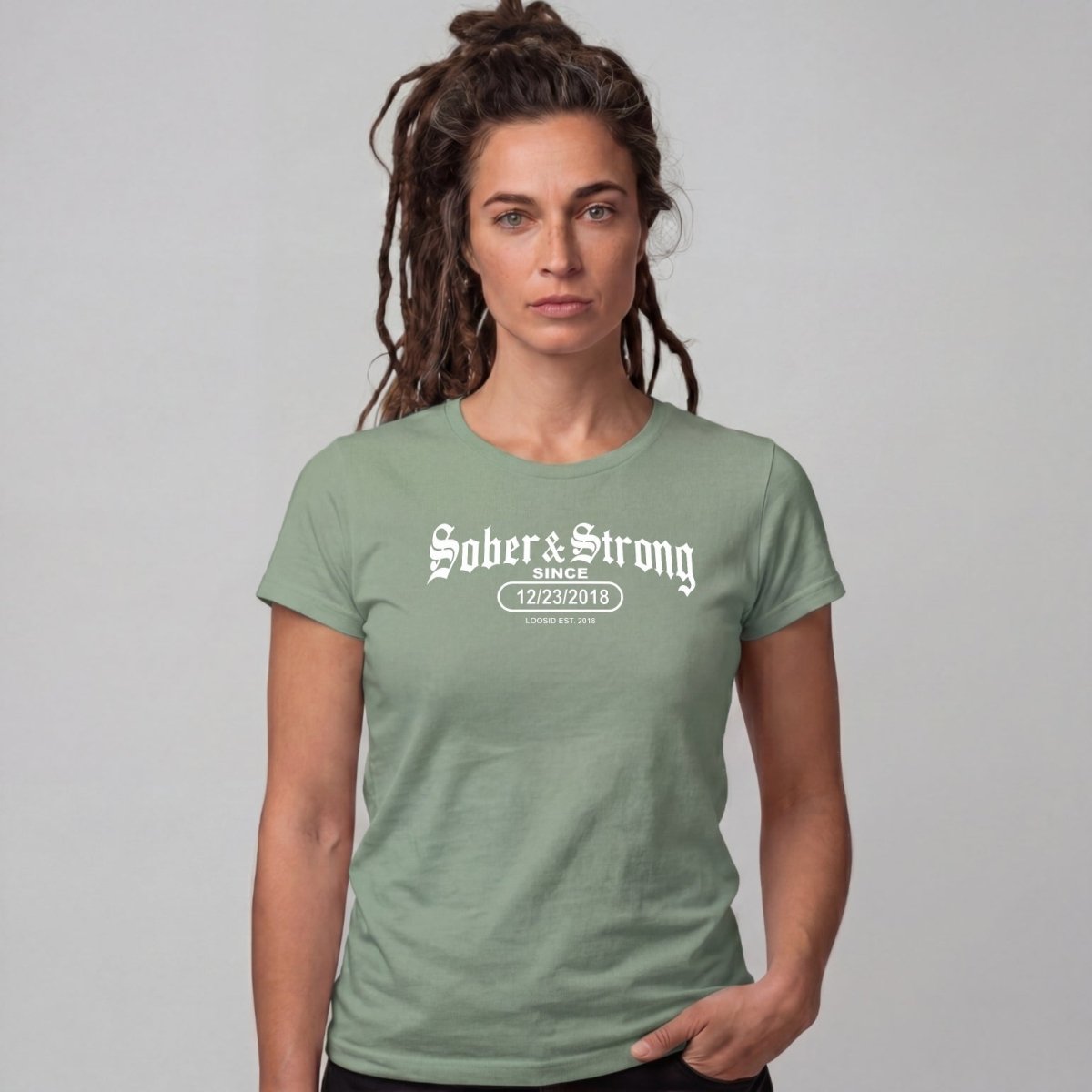Sober T Shirt | Women's Old School Sober & Strong Tee