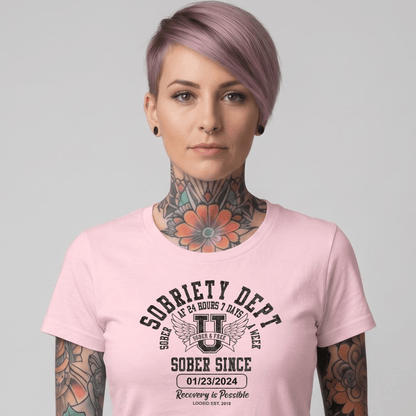 Sober T Shirt | Women's Sobriety Dept Tee