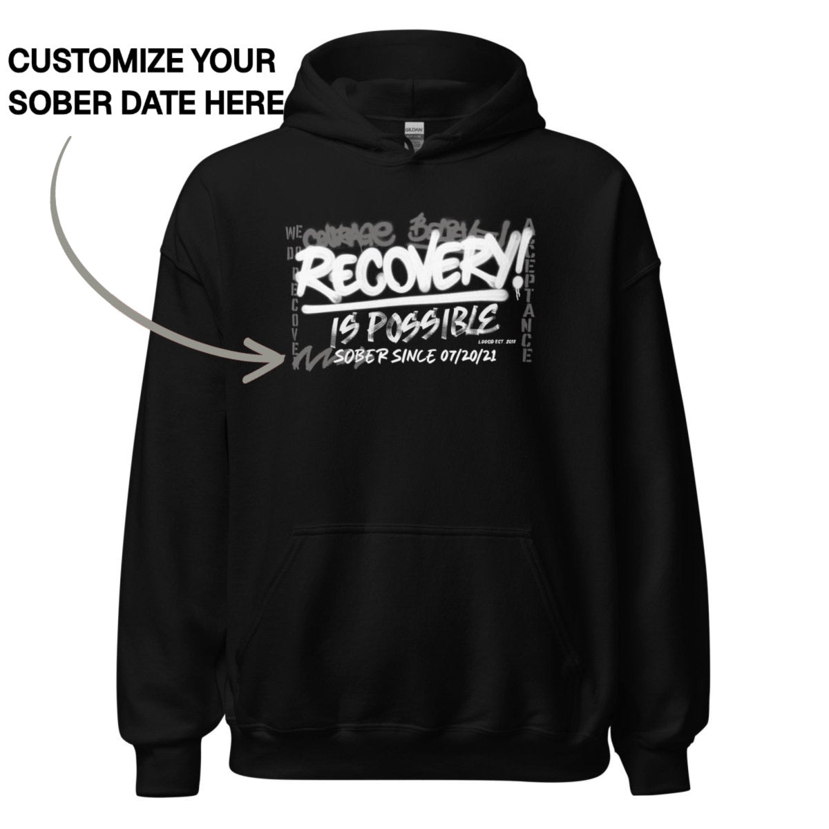 Recovery Hoodie | Women's Personalized Recovery Is Possible Hoodie