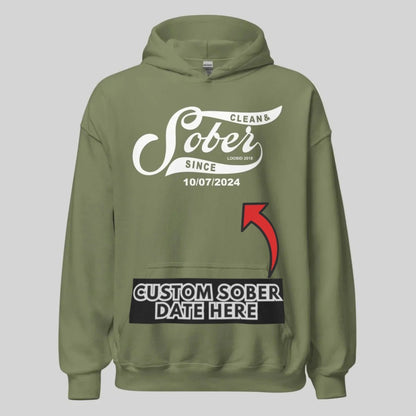 Recovery Hoodie | Sober Since Men's Hoodie with Custom Sobriety Date