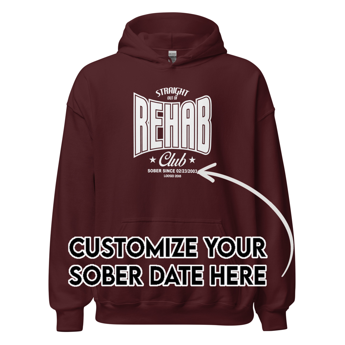 Recovery Hoodie | Men's Straight Out of Rehab Club