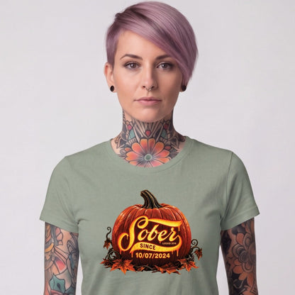 Sober T Shirt | Women's Sober Since Pumpkin
