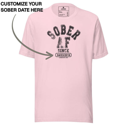 Sober T Shirt | Women's Sober AF Collegiate