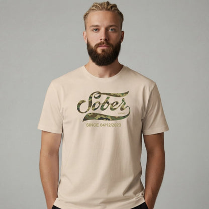Sober T Shirt | Men's Sober Since Camo