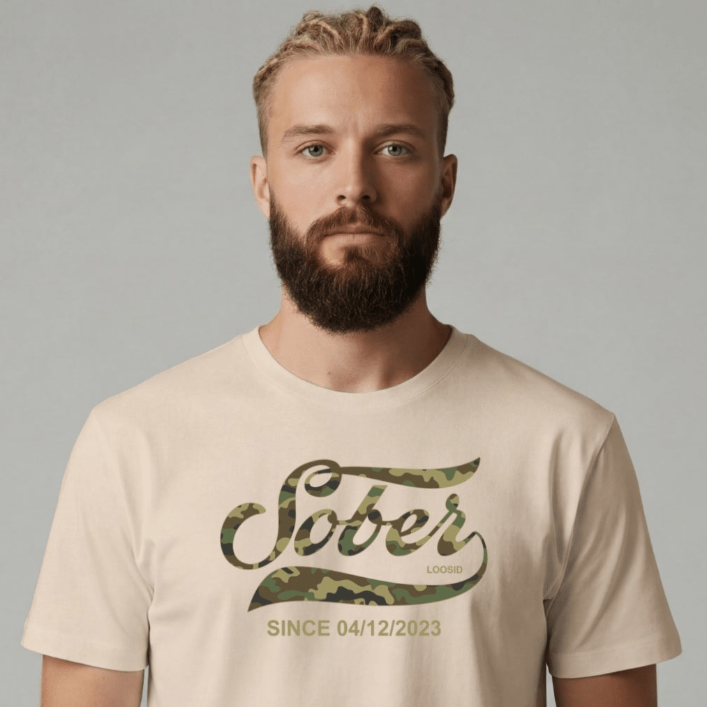 Sober T Shirt | Men's Sober Since Camo