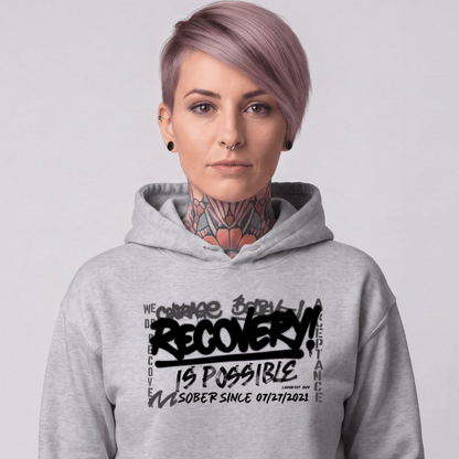 Recovery Hoodie | Women's Personalized Recovery Is Possible Hoodie