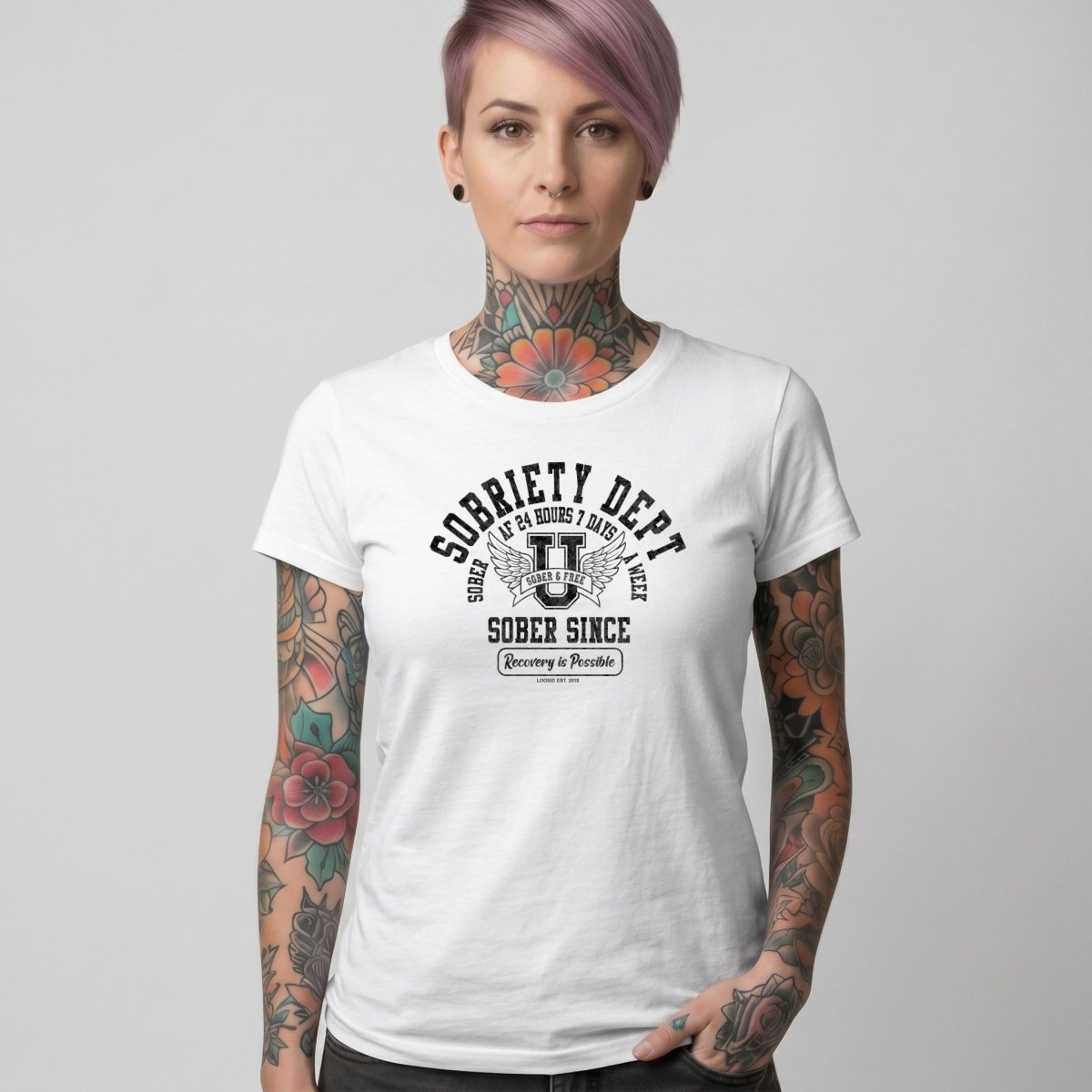 Sober T Shirt | Women's Sobriety Dept 24/7