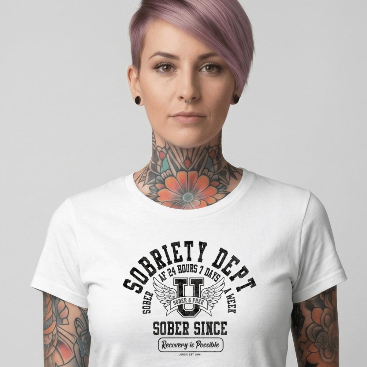 Sober T Shirt | Women's Sobriety Dept 24/7
