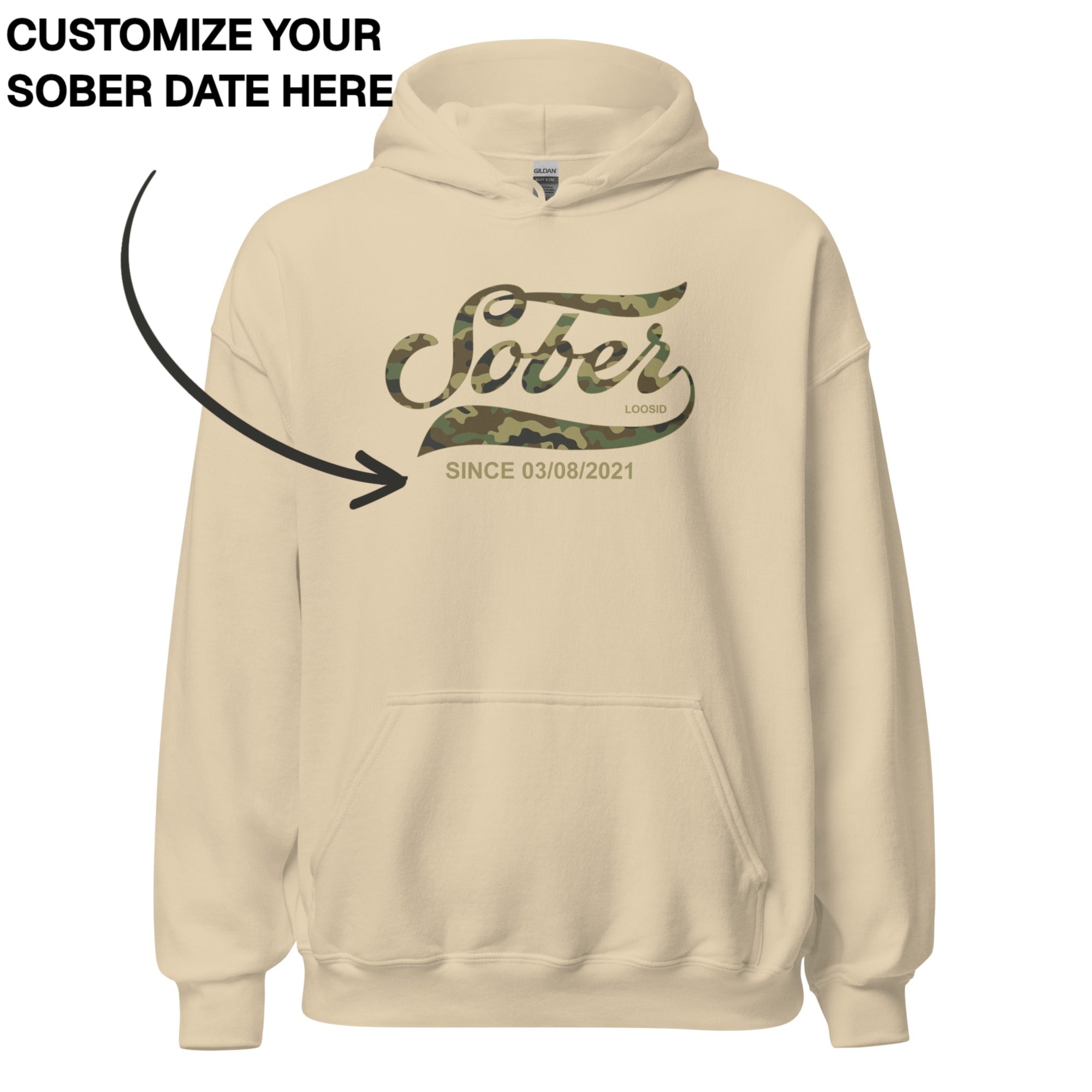 Recovery Hoodie | Men's Sober Since Camo