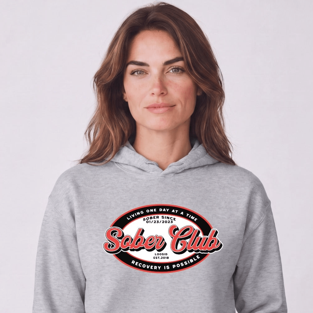 Recovery Hoodie | Women's Sober Club Badge