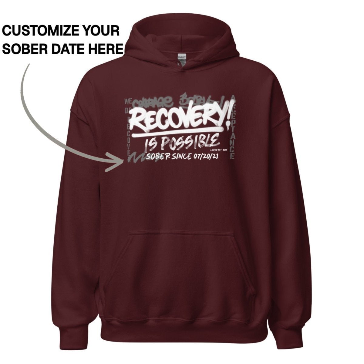 Recovery Hoodie | Women's Personalized Recovery Is Possible Hoodie