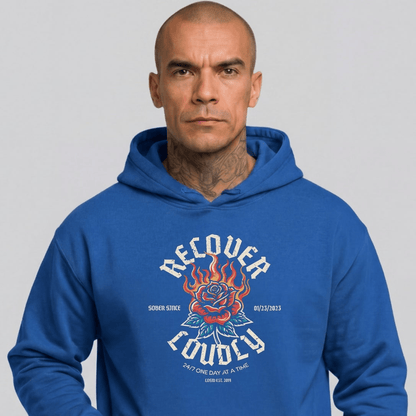 Recovery Hoodie | Recover Loudly Custom Sobriety Date Hoodie