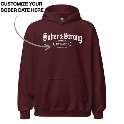 Recovery Hoodie | Men's Old School Sober & Strong