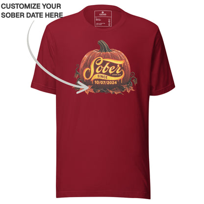 Sober T Shirt | Women's Sober Since Pumpkin