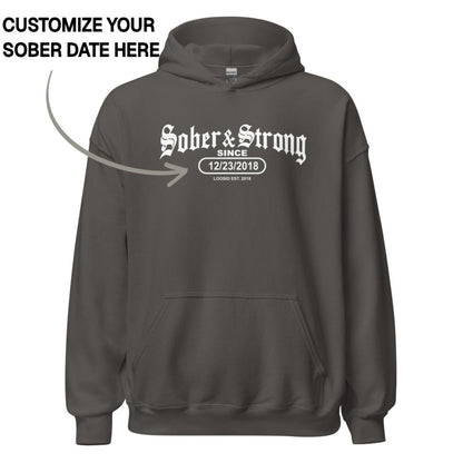 Recovery Hoodie | Men's Old School Sober & Strong