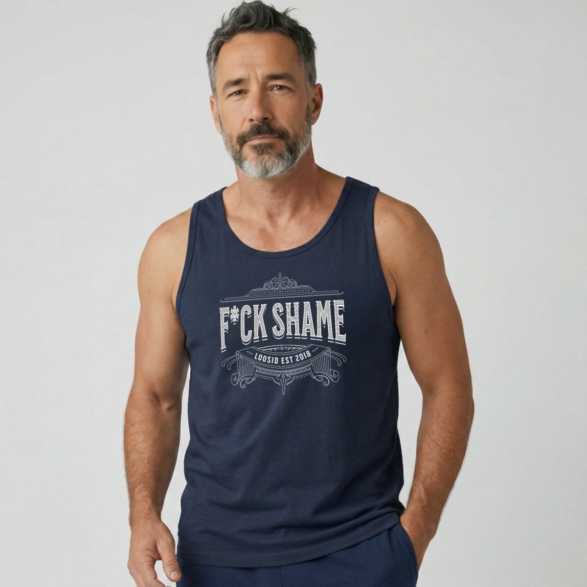 F*ck Shame Sober Tank Top back view (view 7)
