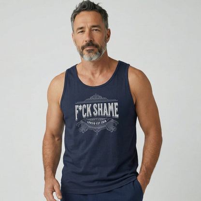 F*ck Shame Sober Tank Top back view (view 7)