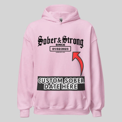 Recovery Hoodie | Unisex Old School Sober Hoodie with Custom Date