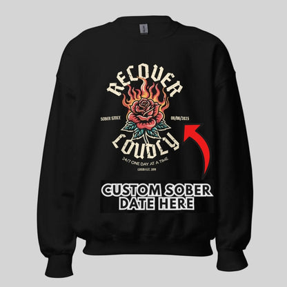 Sobriety Recovery Hoodie graphic detail (view 4)
