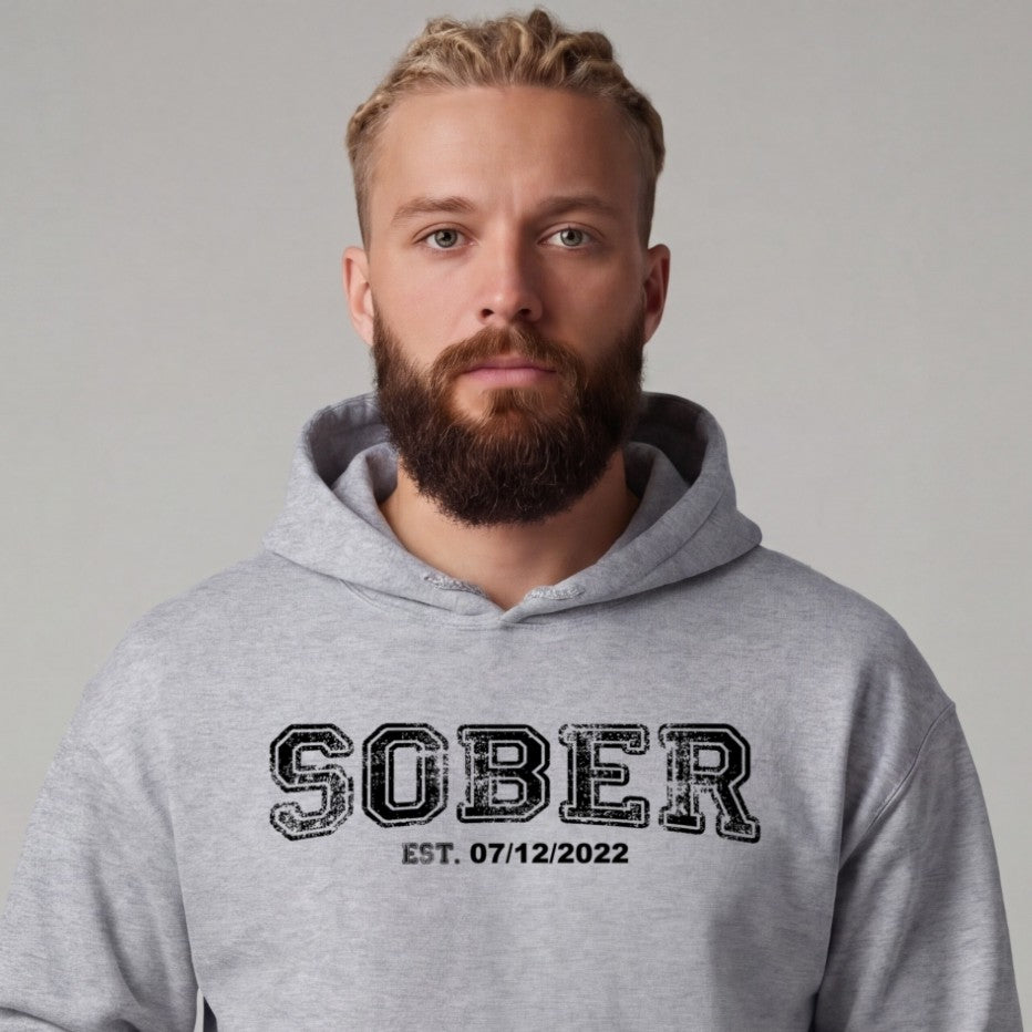 Recovery Hoodie | Men's Sober Est. Collegiate