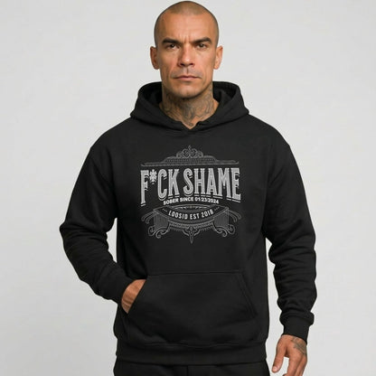 F*ck Shame Recovery Hoodie lifestyle view (view 5)