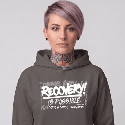 Recovery Hoodie | Women's Personalized Recovery Is Possible Hoodie
