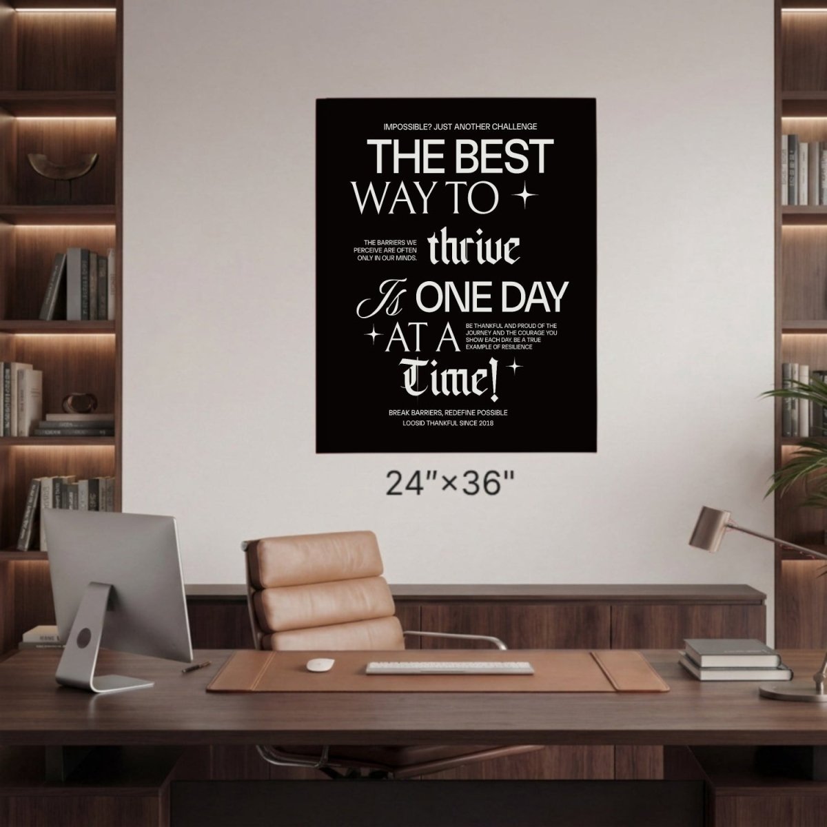 Be Thankful & Thrive Sober Poster