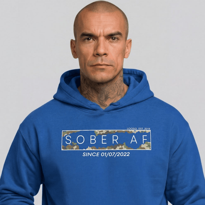 Recovery Hoodie | Men's Sober AF Camo Hoodie