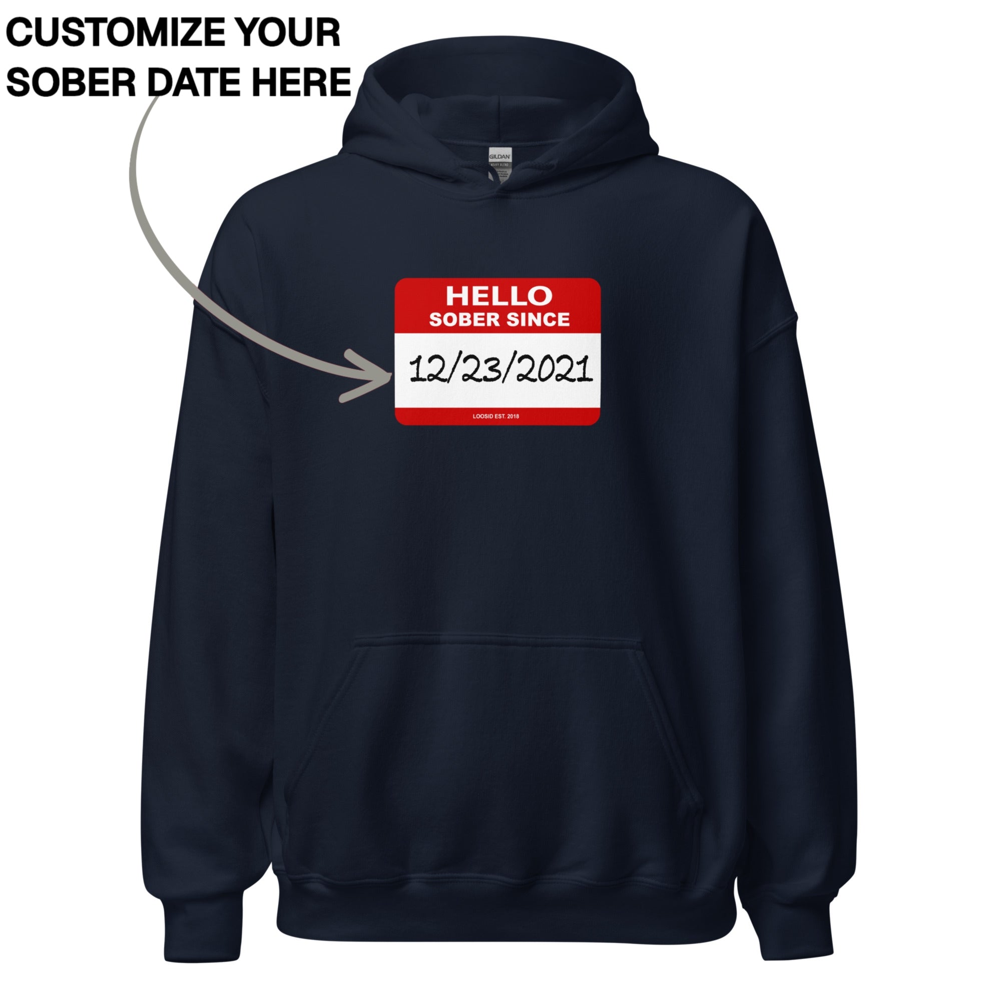 Recover Hoodie | Men's Hello Sober Since