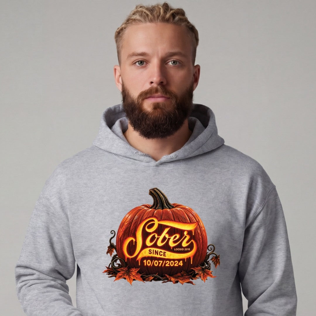Recovery Hoodie | Men's Sober Since Pumpkin