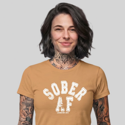 Sober T Shirt | Women's Sober AF Collegiate