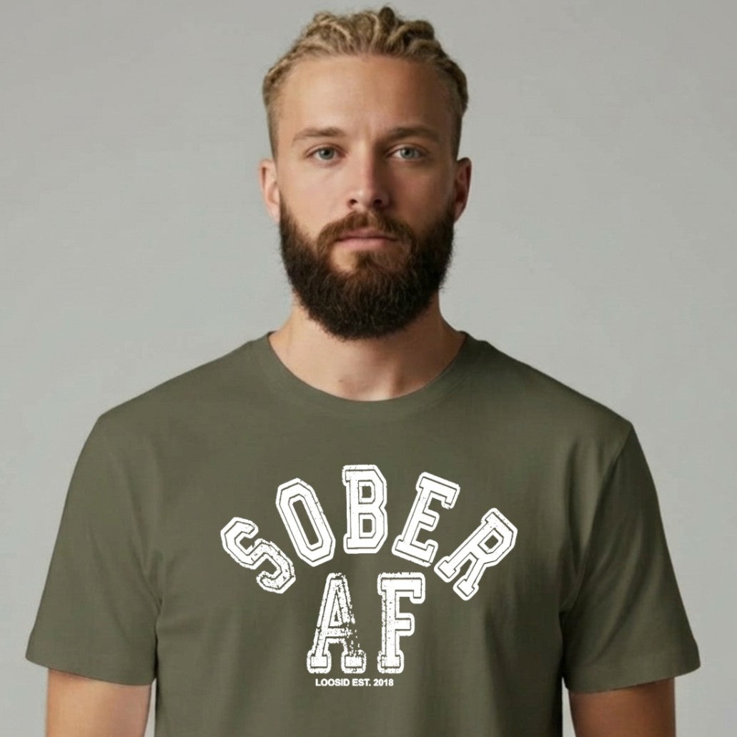 Sober T Shirt | Men's Sober AF Collegiate