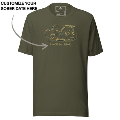 Sober T Shirt | Men's Sober Since Camo