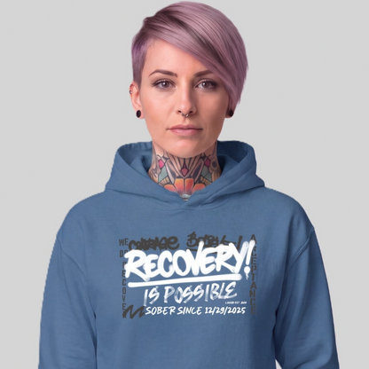 Recovery Hoodie | Women's Personalized Recovery Is Possible Hoodie