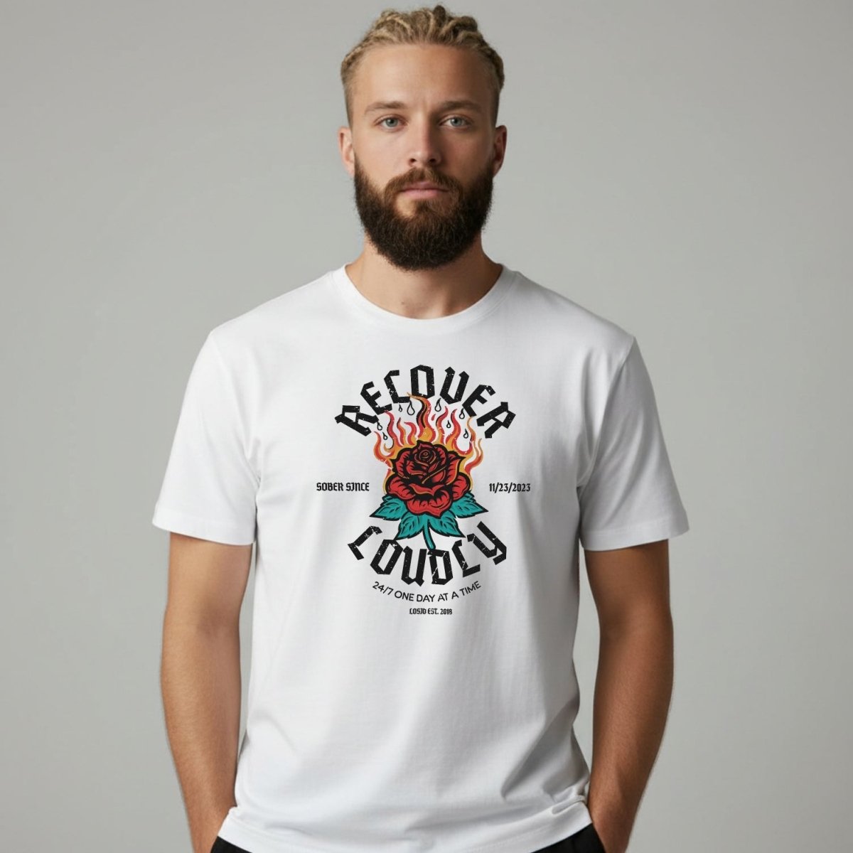 Sober T Shirt | Men's Recover Loudly Tee
