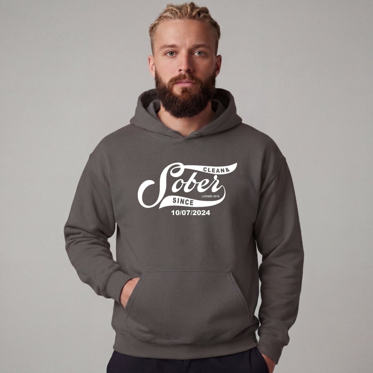 Recovery Hoodie | Sober Since Men's Hoodie with Custom Sobriety Date