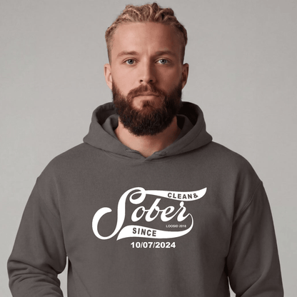 Recovery Hoodie | Sober Since Men's Hoodie with Custom Sobriety Date