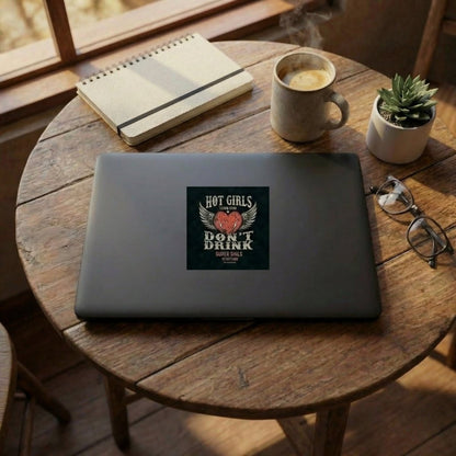 Hot Girls Don't Drink Sober Sticker lifestyle view (view 5)