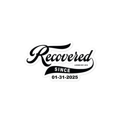 Recovered Since Sober Sticker side view (view 6)