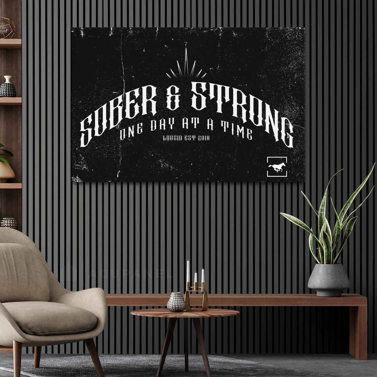 Thoroughbred Sober & Strong Canvas - 40x60