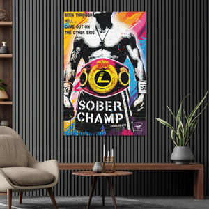 Thoroughbred Sober Champ Man Canvas - 40x60