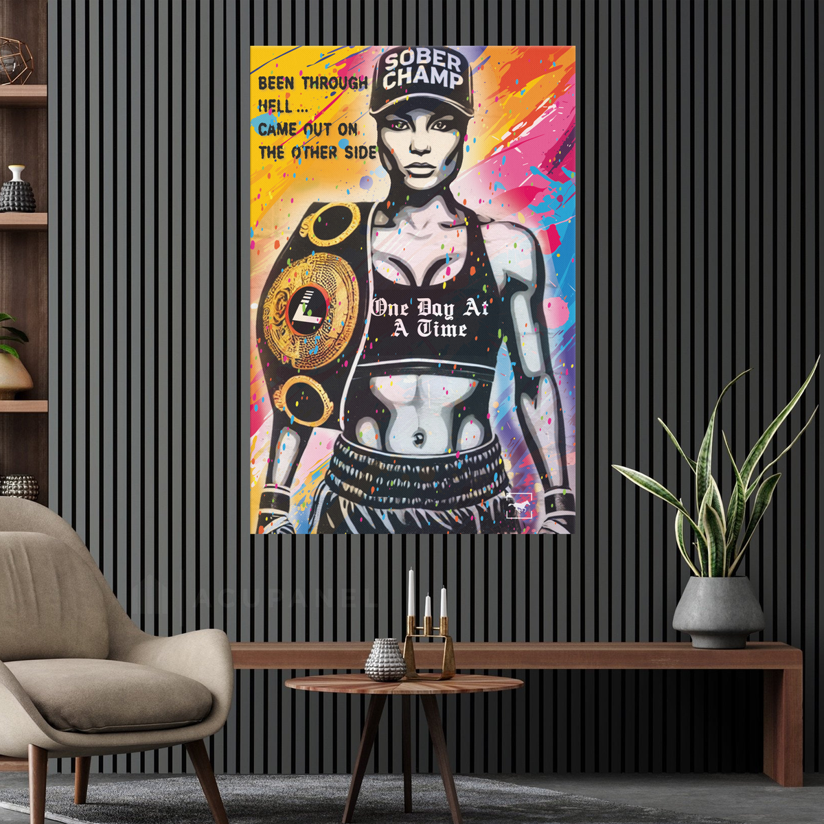 Thoroughbred Sober Champ Women Canvas - 40x60