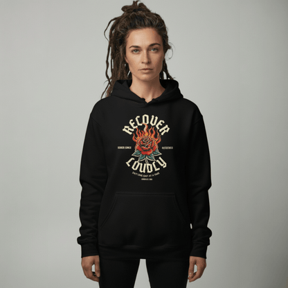 Recovery Hoodie | Recover Loudly Custom Sobriety Date Unisex Hoodie