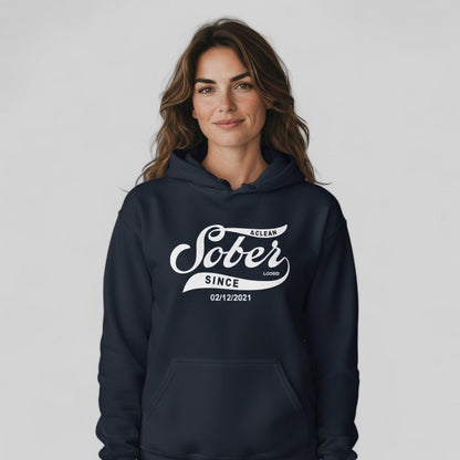 Recovery Hoodie | Women's Sober Since Hoodie with Custom Sober Date
