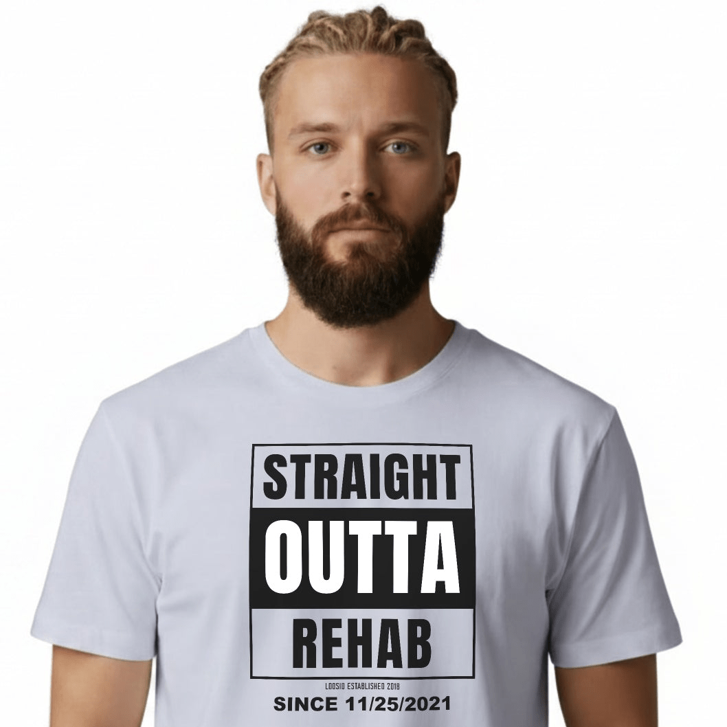 Sober T Shirt | Men's Straight Outta Rehab Tee