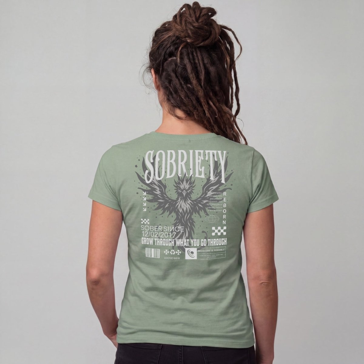 Sober T Shirt | Women's Phoenix Sobriety Reborn Limited-Edition