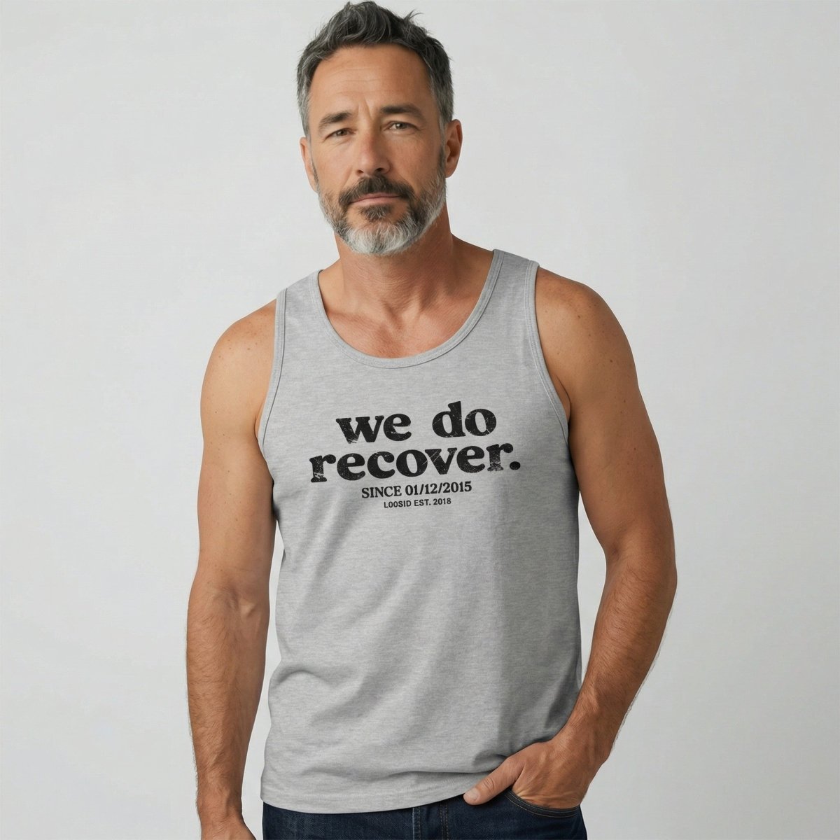 We Do Recover Sober Tank Top graphic detail (view 4)