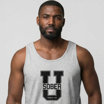 Big U Sober Sober Tank Top lifestyle view (view 15)